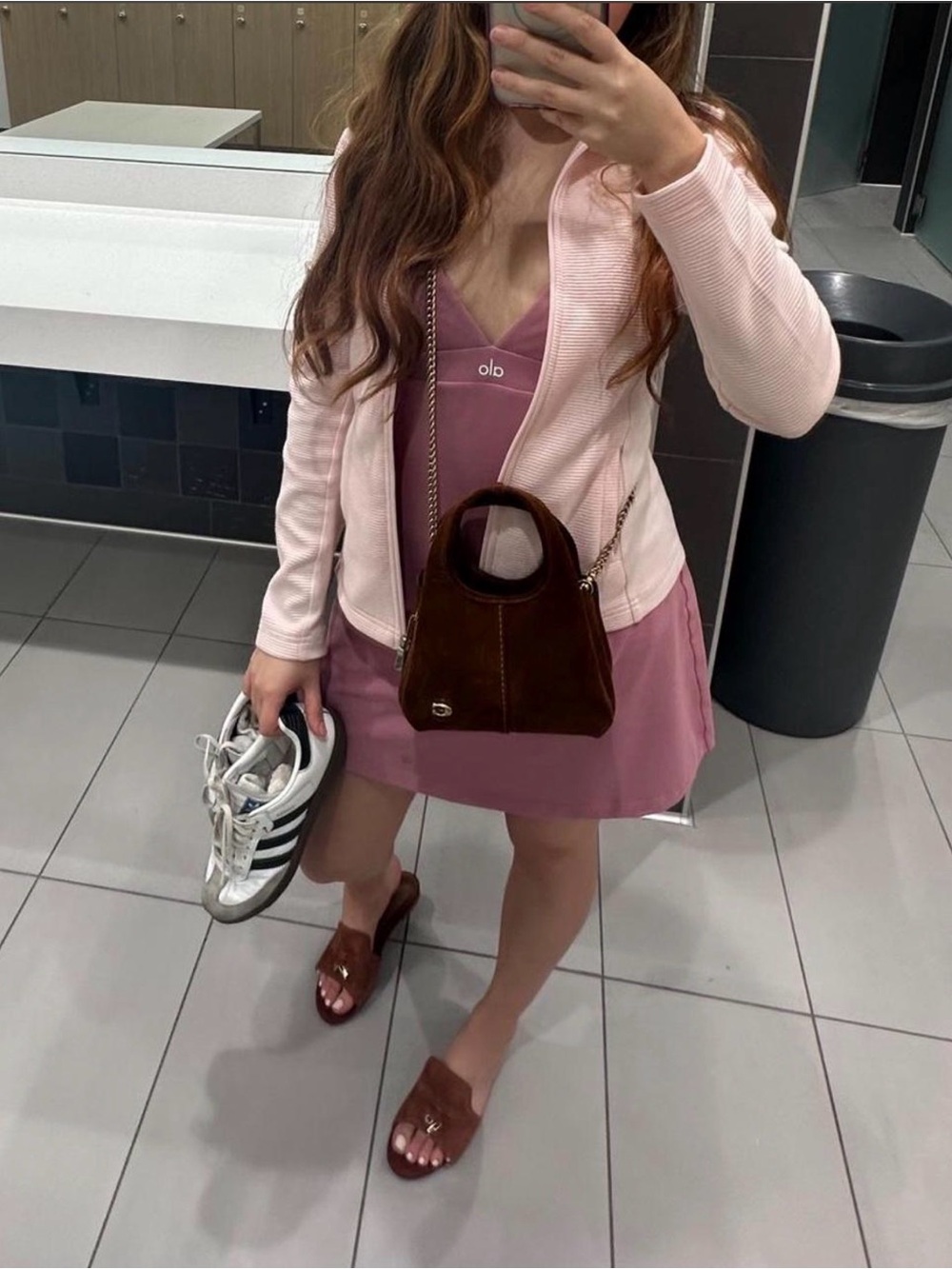 ALO Yoga pink dress